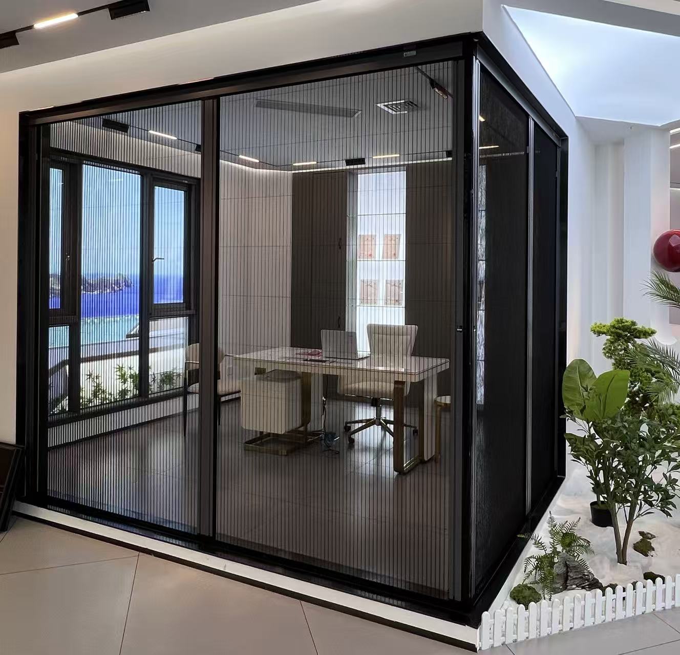 Heavy-Duty Mosquito-Proof Magnetic Screen Door with Fine Mesh Design