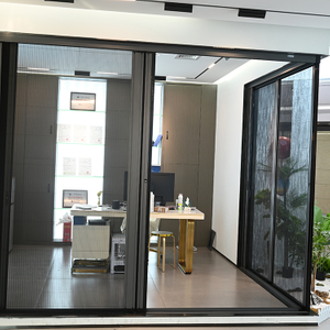 Retractable Aluminum Screen Door for Villas - No Lower Track Design