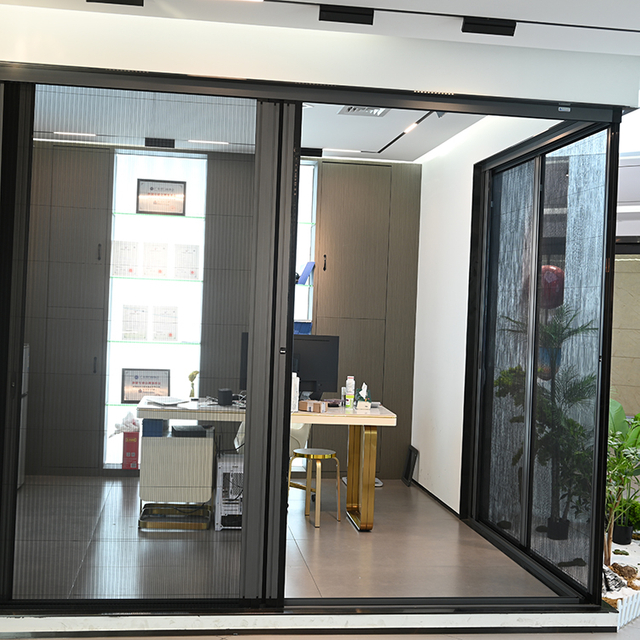 Retractable Aluminum Screen Door for Villas - No Lower Track Design