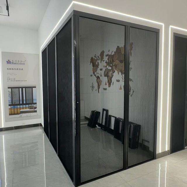 Slim Frameless Trackless Folding Window Screen for Modern Homes