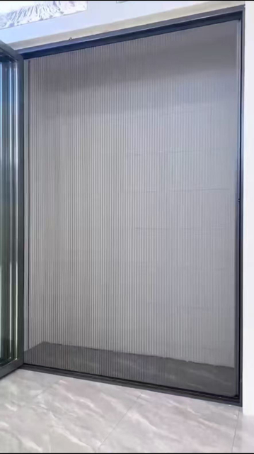 Aluminiun Innovative Chain Folding Screen Door - No Lower Rail Design Can Be Used at Home
